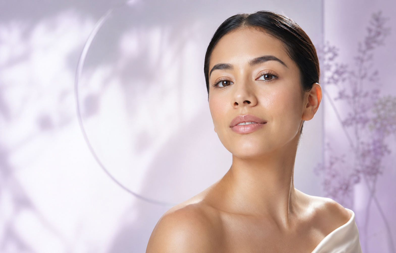 Rostro femenino con piel luminosa en Skin Care Studio
